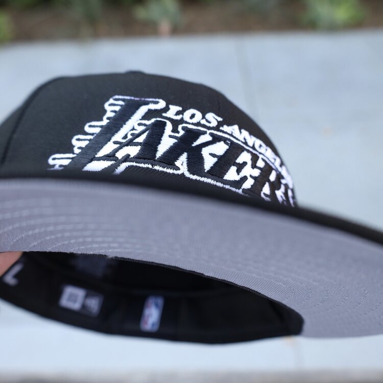 New Era Lakers Wordmark Black White