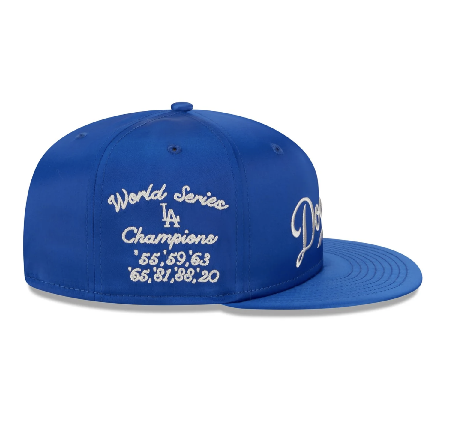 LA Dodgers Royal Satin Script 950 Snapback - The Locker Room of Downey