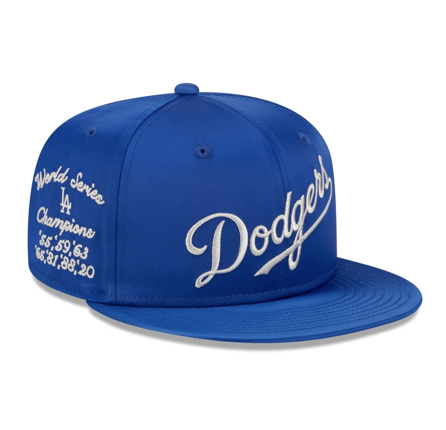 LA Dodgers Royal Satin Script 950 Snapback - The Locker Room of Downey