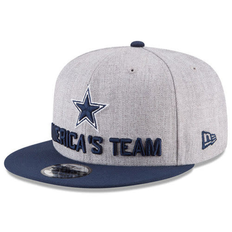 New Era Dallas Cowboys New Era Snapback 950 2018 Official Onstage Draft Heather Gray/Team