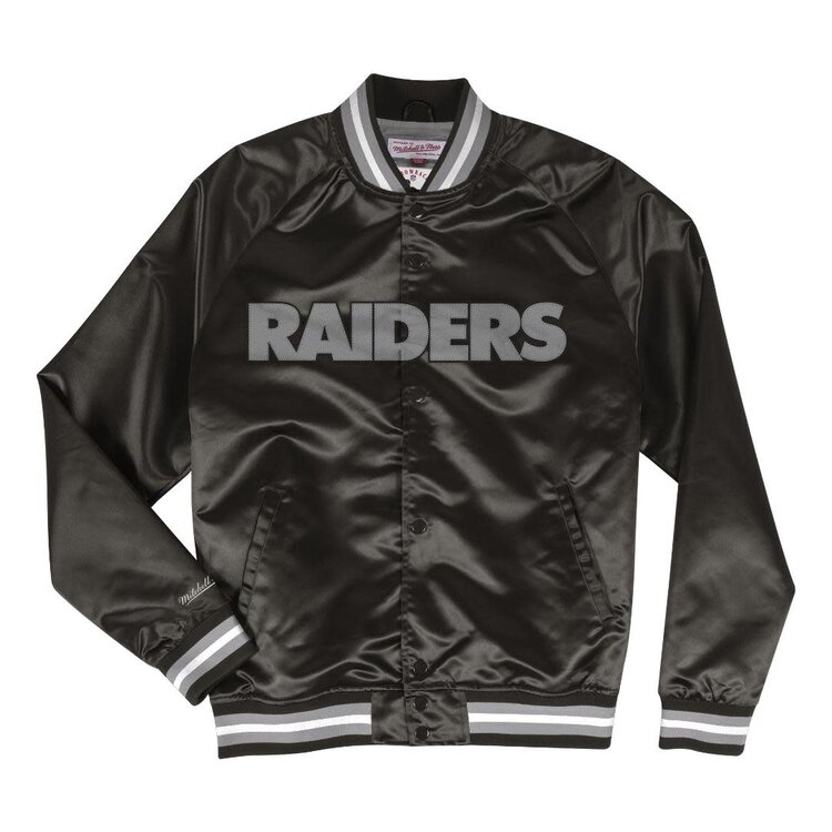 Mitchell and Ness Raiders Mitchell & Ness Lightweight Satin Jacket Black