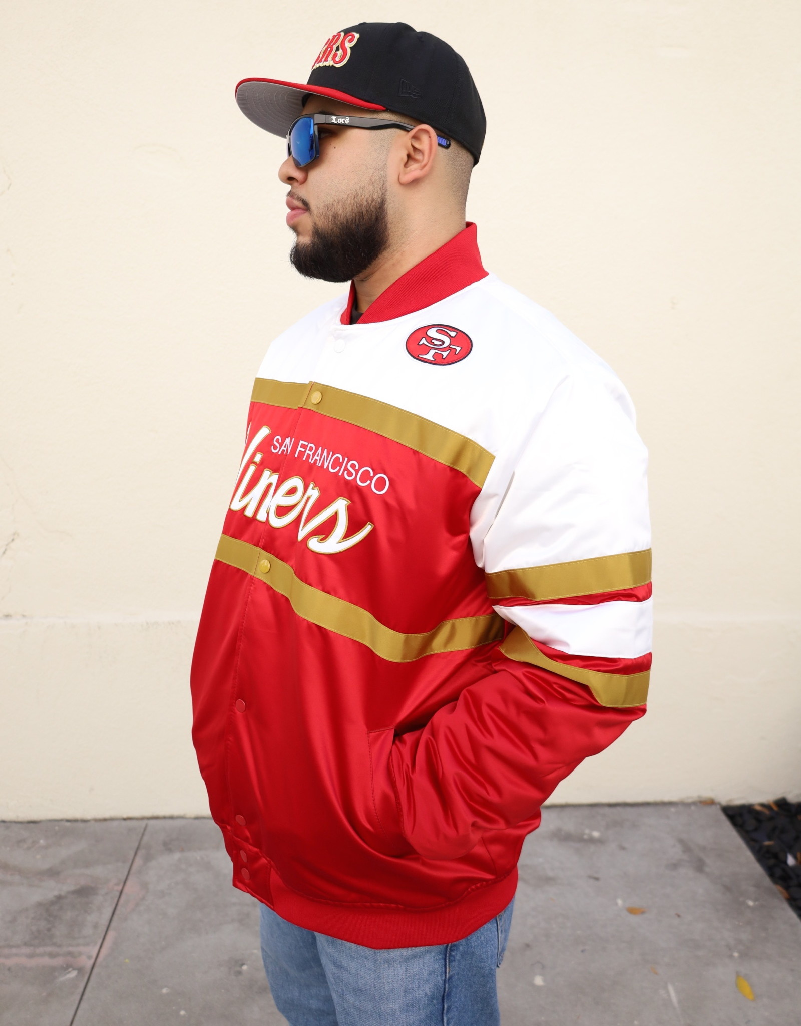 Mitchell & Ness San Francisco 49ers Classic Logo Heavyweight Satin