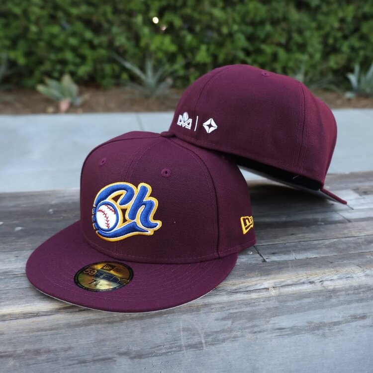 New Era Charros Maroon Gray UV