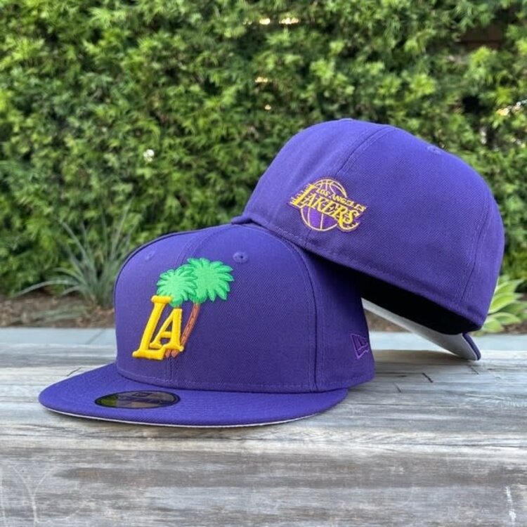 New Era LA Lakers Purple Green Palm