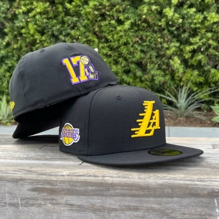 New Era Lakers Black "LA" 17X Champs