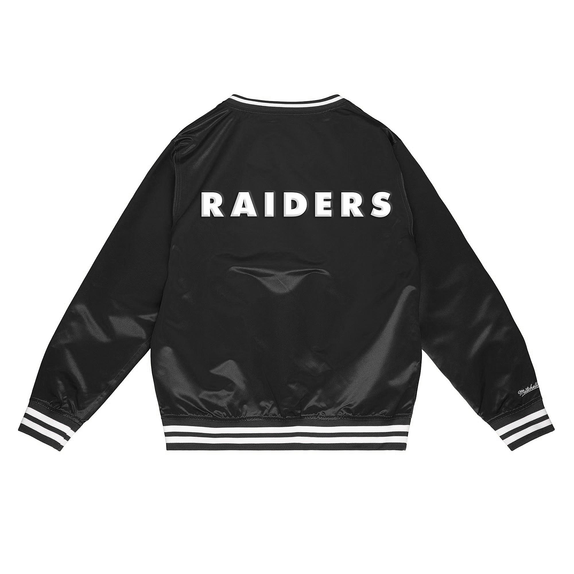 Raiders Men's Mitchell & Ness Black Satin Pullover - The Locker Room of  Downey