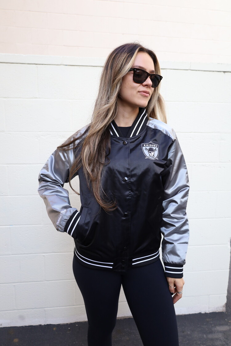 Mitchell and Ness NFL Raiders Women's M&N Satin Jacket 2.0