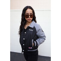 New Era Raiders Women's NE Black/Gray Button Snap Jacket