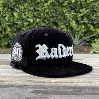 New Era Raiders Black Velvet Silver 60 Years 950