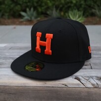 New Era Naranjeros Black Orange "H"