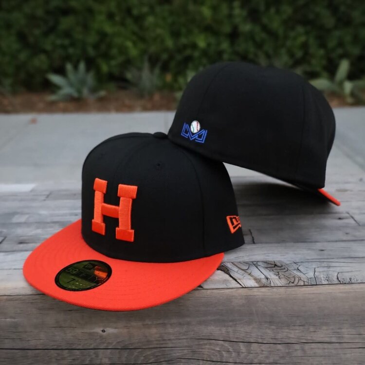 New Era Naranjeros Black/ Orange "H"