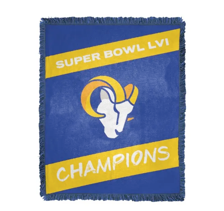 Northwest Rams SBLVI Champs Jacquard Throw Blanket 46x59