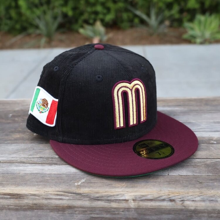 New Era Mexico "M" Black Cord /Maroon