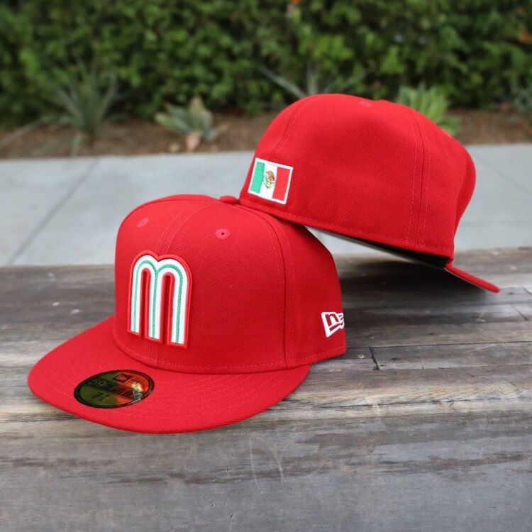 New Era Mexico Red  "M" w/Flag