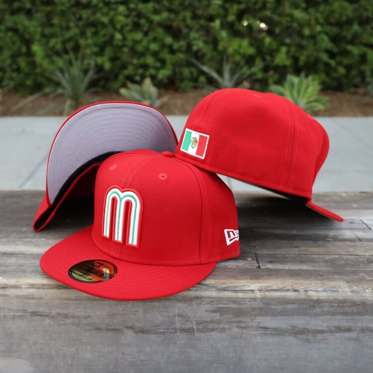New Era Mexico Red  "M" w/Flag