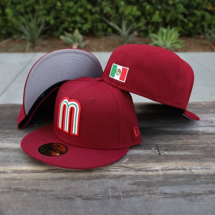 New Era Mexico Cardinal  "M" w/Flag