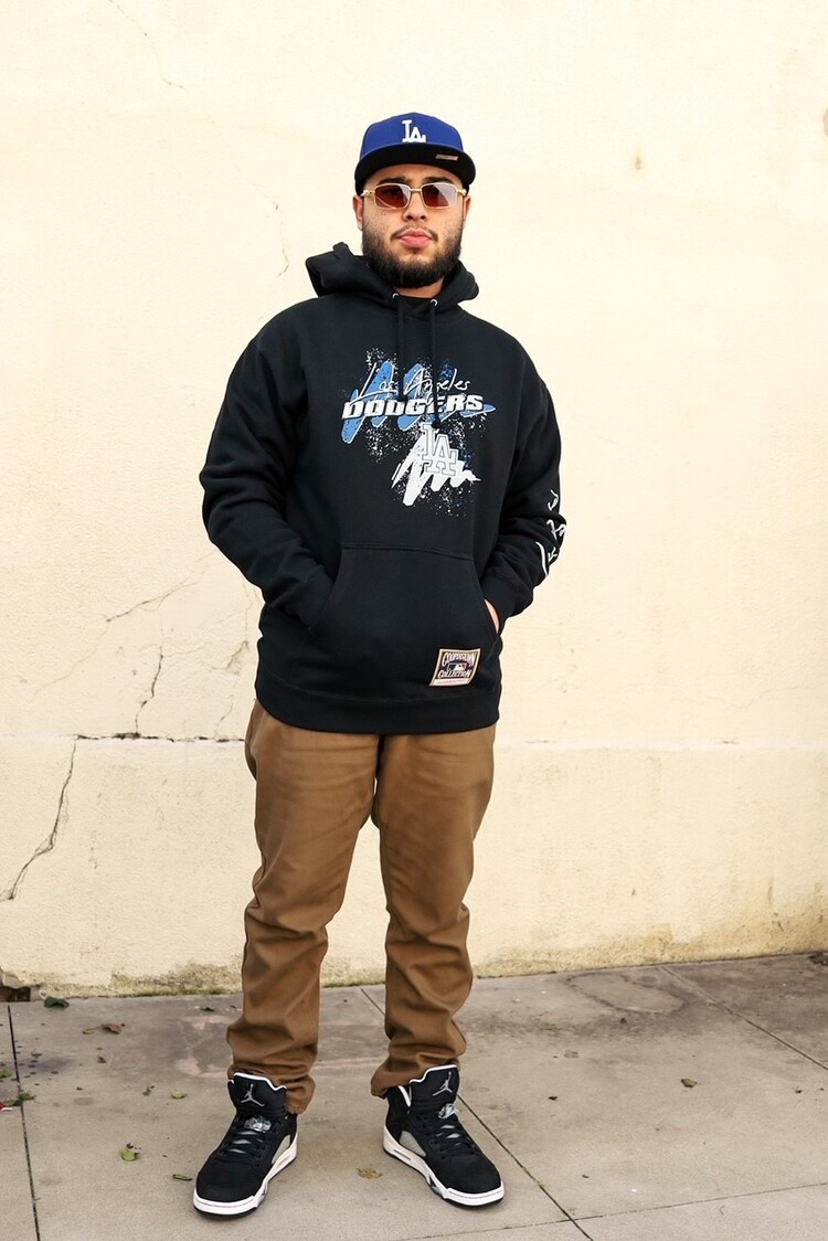 Mitchell and Ness LA Dodgers Men's M&N Hyper Hoops Hoodie