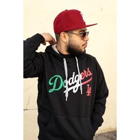 Antigua LA Mexico Pullover Hoodie Black w/Red LA