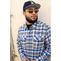 Antigua LA Dodgers M Ease Flannel L/S