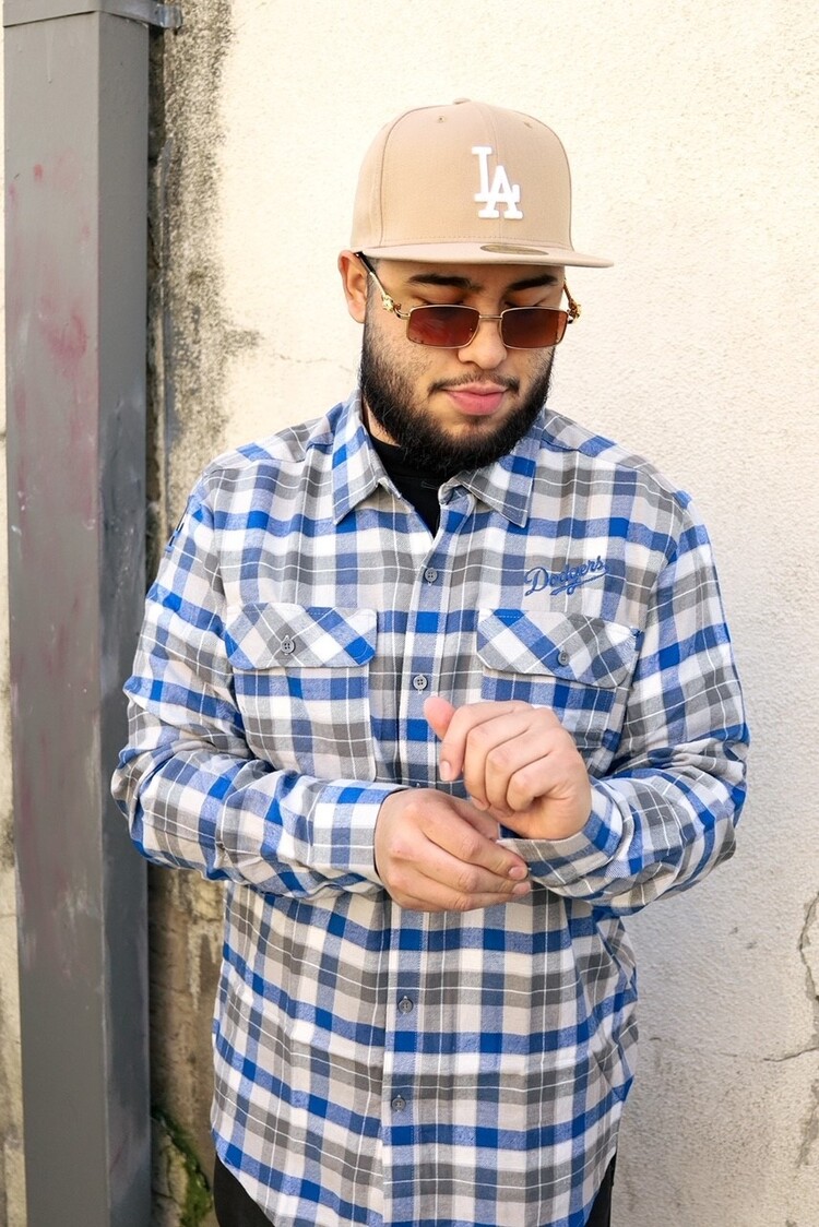 Antigua LA Dodgers M Ease Flannel L/S