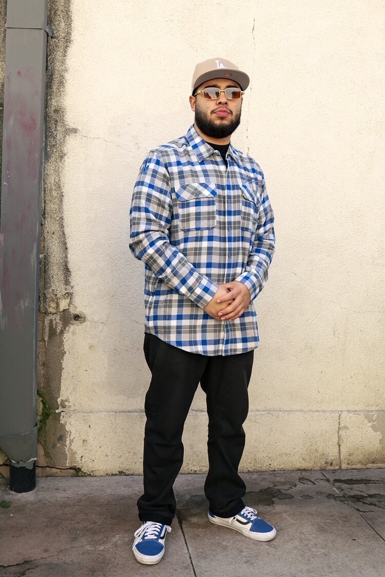 Antigua LA Dodgers M Ease Flannel L/S