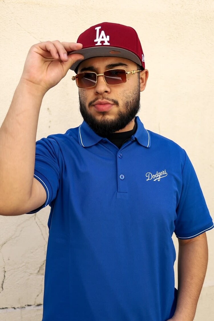 Antigua Dodgers M Affluent Royal Polo