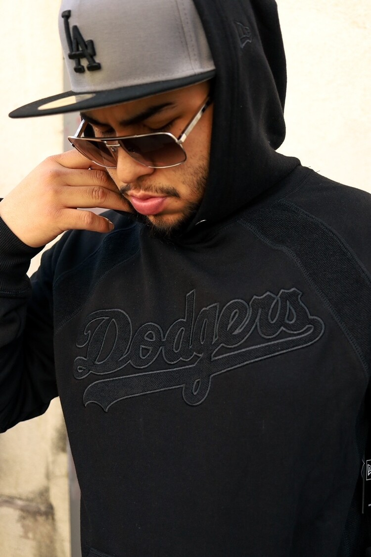 New Era Dodgers NE Black Letter Hoodie