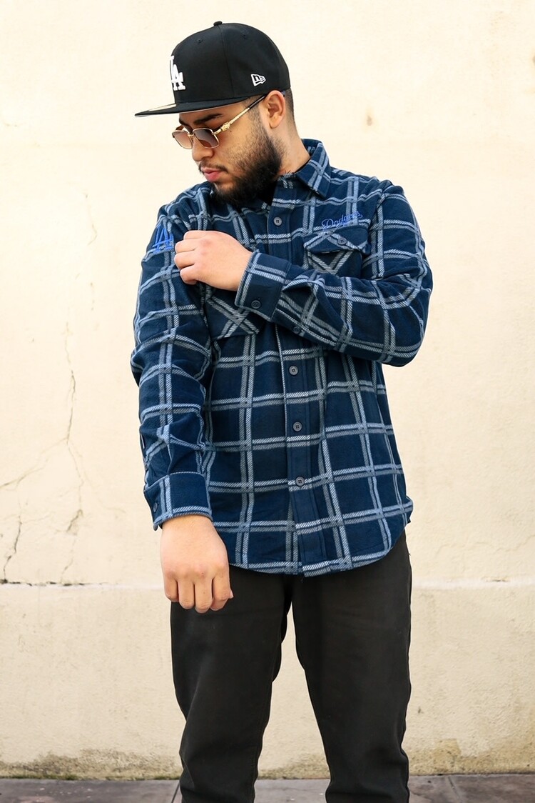 Antigua LA Industry Navy Flannel