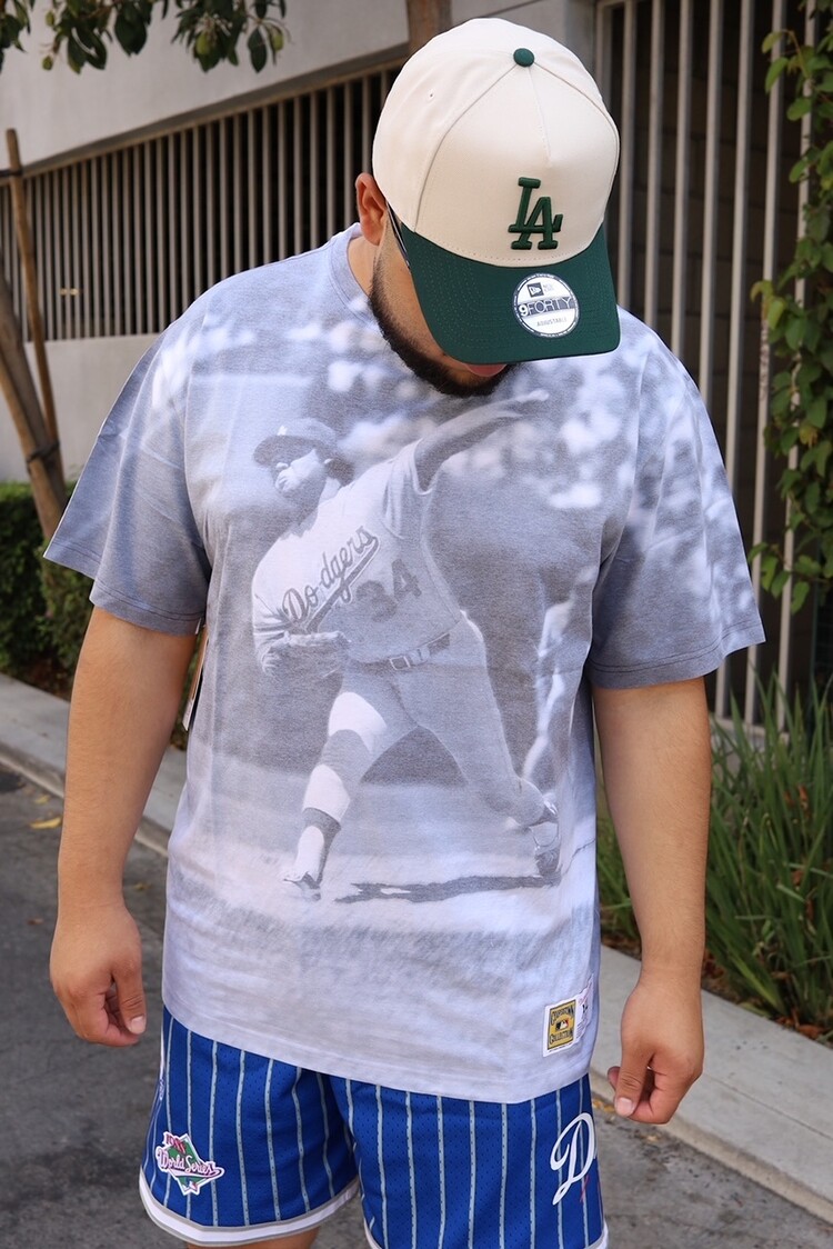 Mitchell and Ness LA Dodgers M&N Highlight Sublimated Fernando Valenzuela T-Shirt