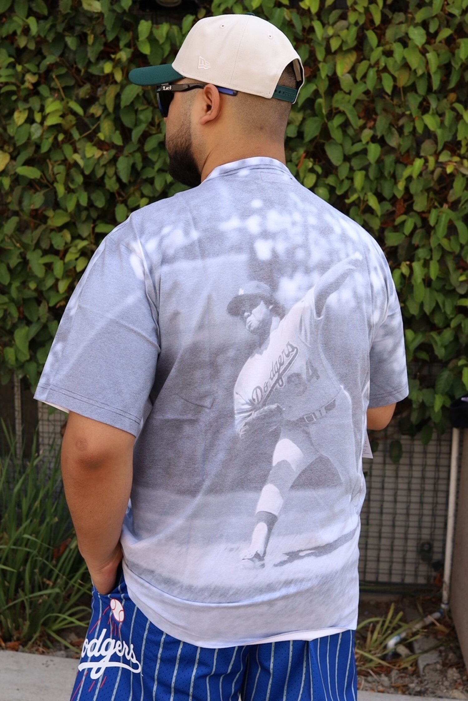 Mitchell and Ness LA Dodgers M N Highlight Sublimated Fernando Valenzuela T Shirt