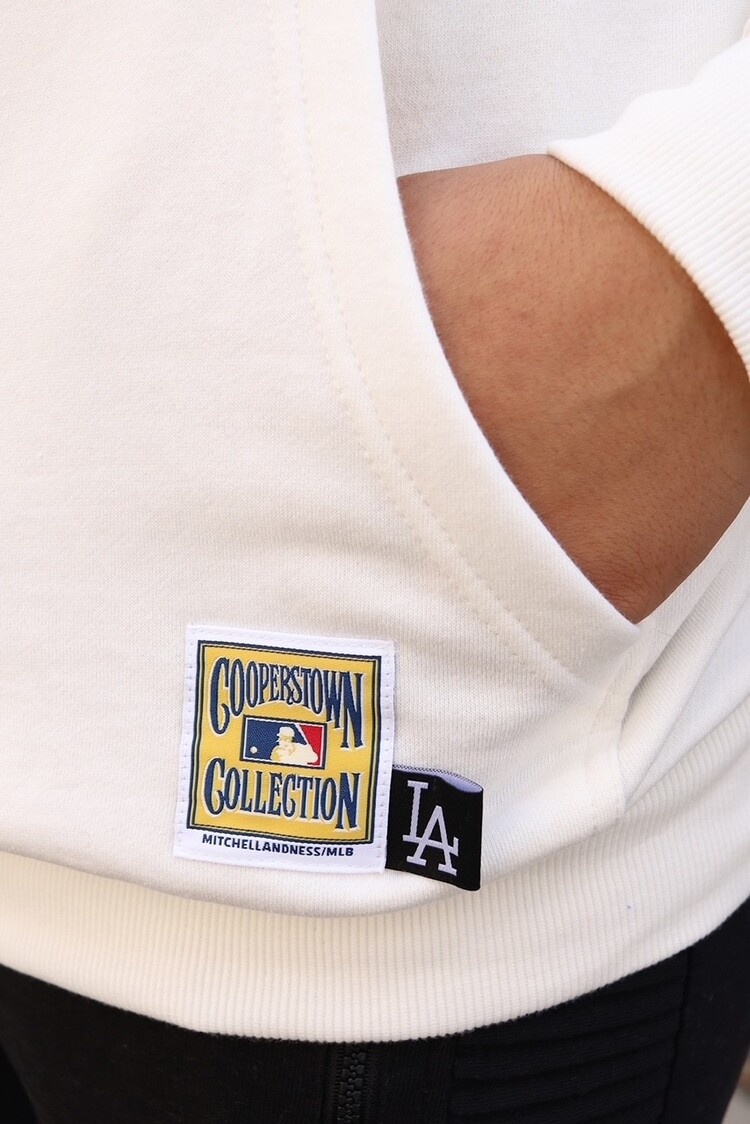 Mitchell and Ness LA Dodgers M&N Cream Hoodie
