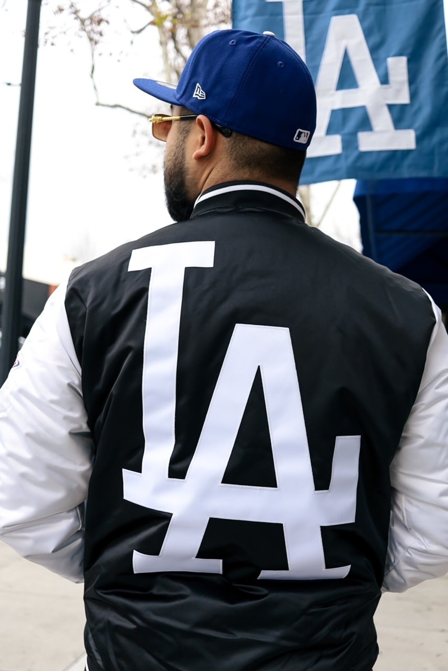 Dodgers M&N Origins Varsity Satin Jacket - The Locker Room Dodgers M&N Origins Varsity Satin Jacket - The Locker Room