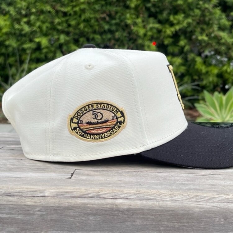 New Era LA Dodgers Ivory/Black 50th Anniversary 940 A-Frame