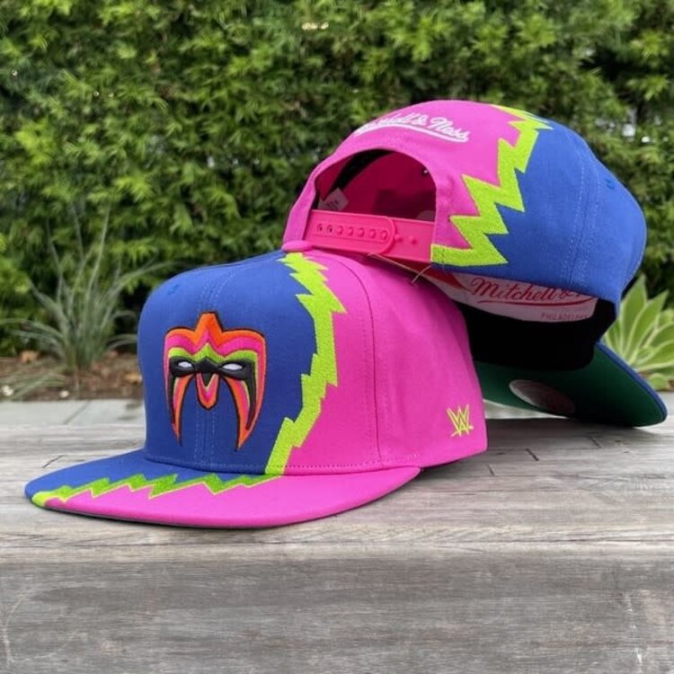 Mitchell and Ness WWE Ultimte Warrior M&N Snapback Blue-Pink