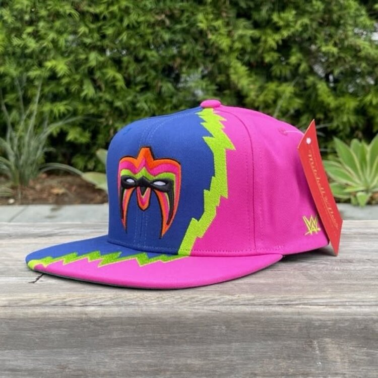 Mitchell and Ness WWE Ultimte Warrior M&N Snapback Blue-Pink