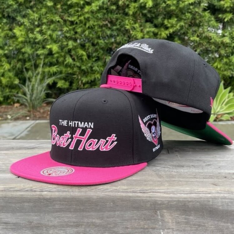 Mitchell and Ness WWE "The Hitman" Bret Hart M&N Snapback Black-Pink