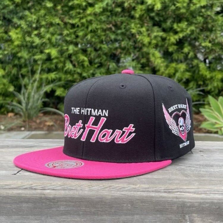 Mitchell and Ness WWE "The Hitman" Bret Hart M&N Snapback Black-Pink