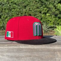 New Era Mexico "M" Red/ Black Cord w/Flag 950 Snapback