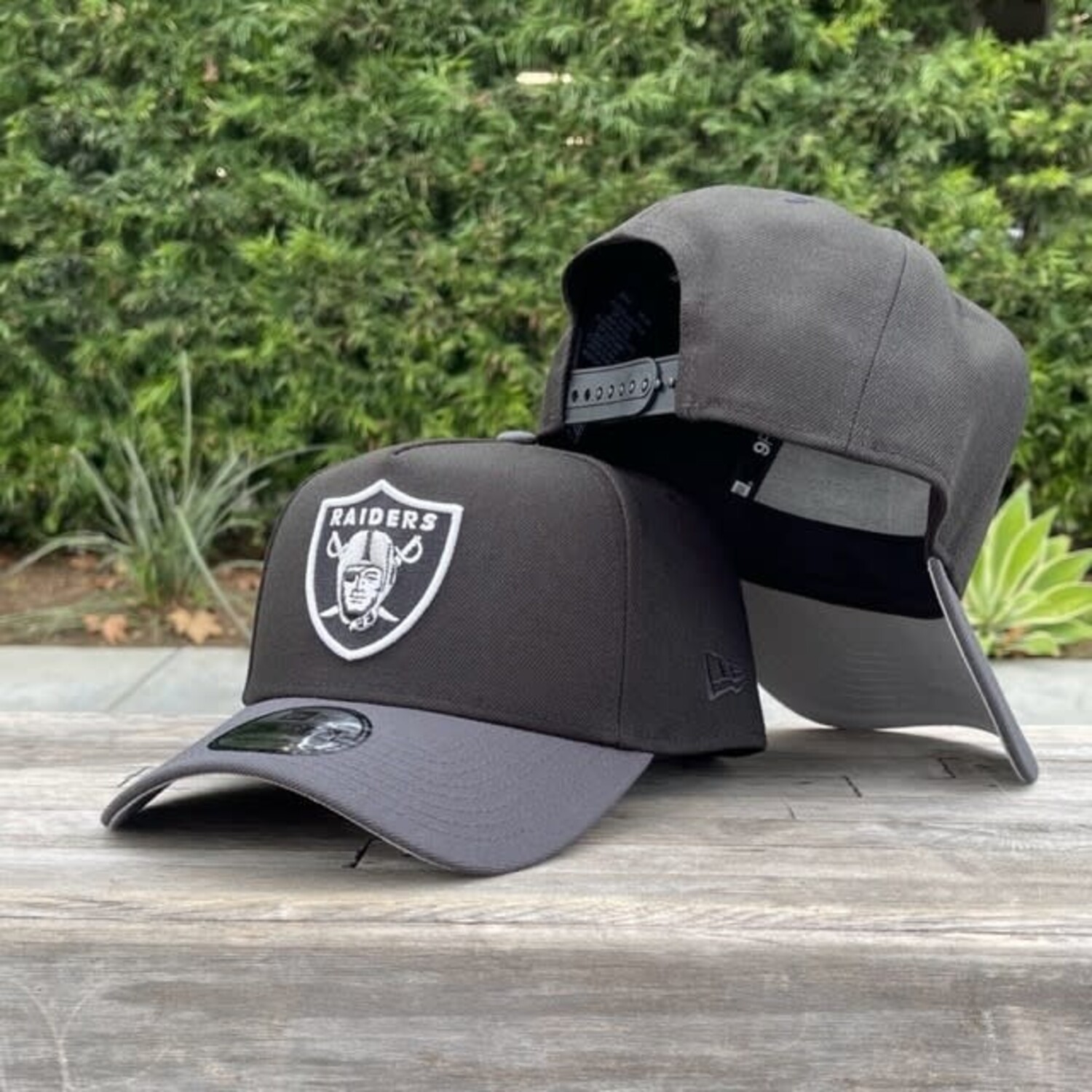 Raiders Black/ Graphite 940 A-Frame Snapback - The Locker Room of