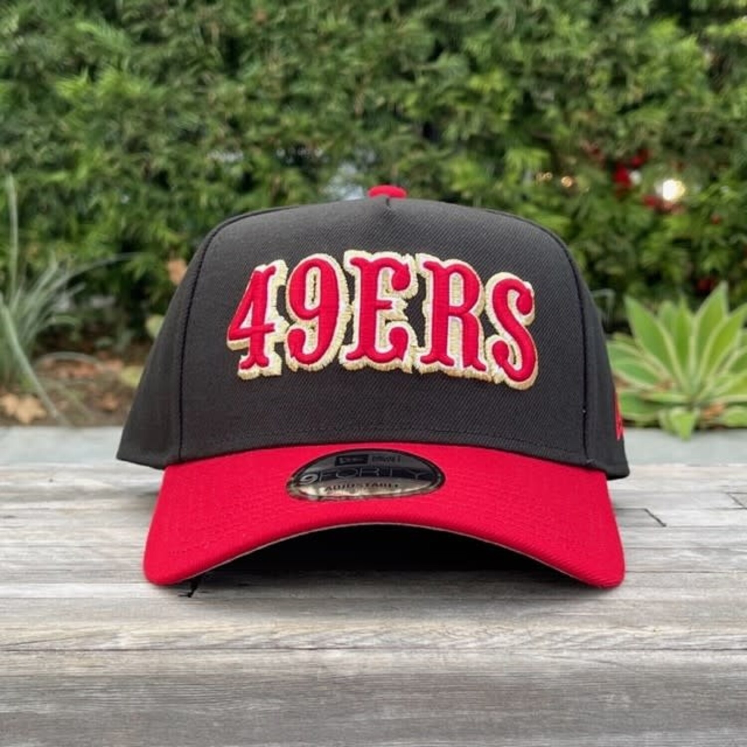 Red and Black 49ers Cap Black SF 49ers Red Bottom 75th Anniversary Patch 9Fifty  main image 2