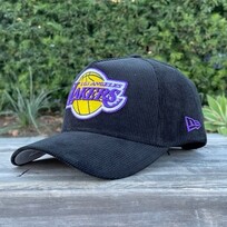 New Era Lakers Black Team Corduroy 940 A-Frame