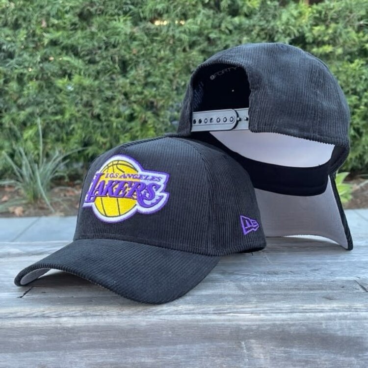 New Era Lakers Black Team Corduroy 940 A-Frame