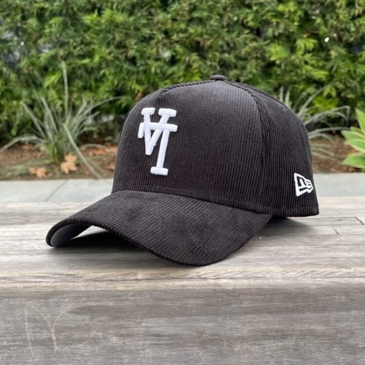 New Era LA Dodgers Upside Down Black White Corduroy 940 A-Frame