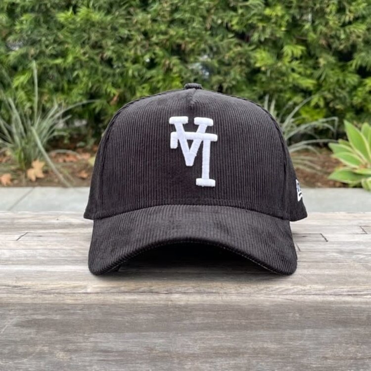 New Era LA Dodgers Upside Down Black White Corduroy 940 A-Frame