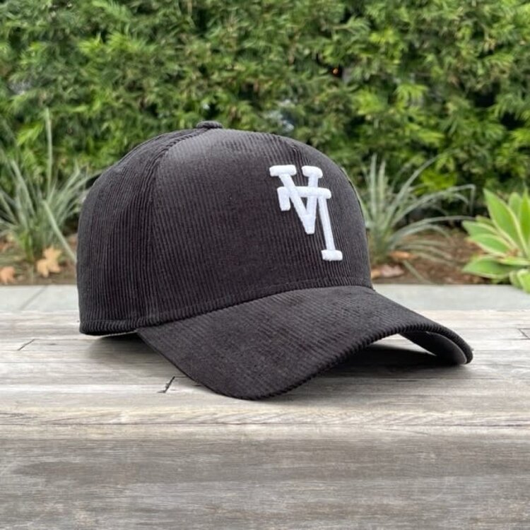New Era LA Dodgers Upside Down Black White Corduroy 940 A-Frame