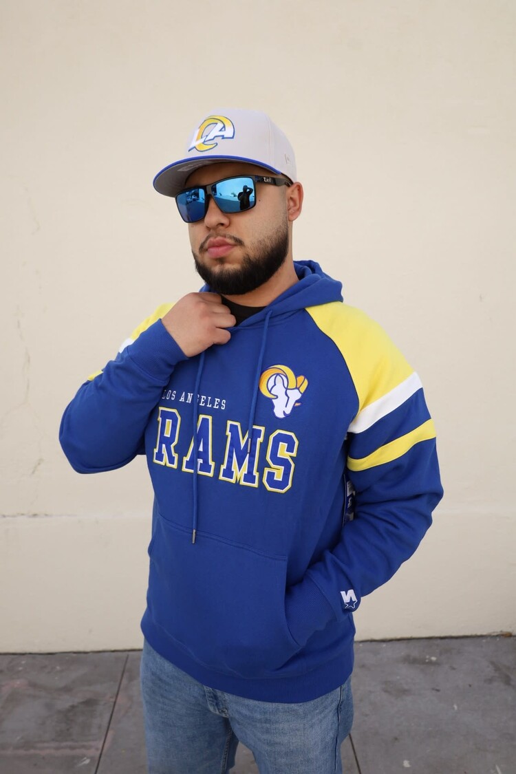 Starter LA Rams M Starter Draft Fleece Pullover Hoodie