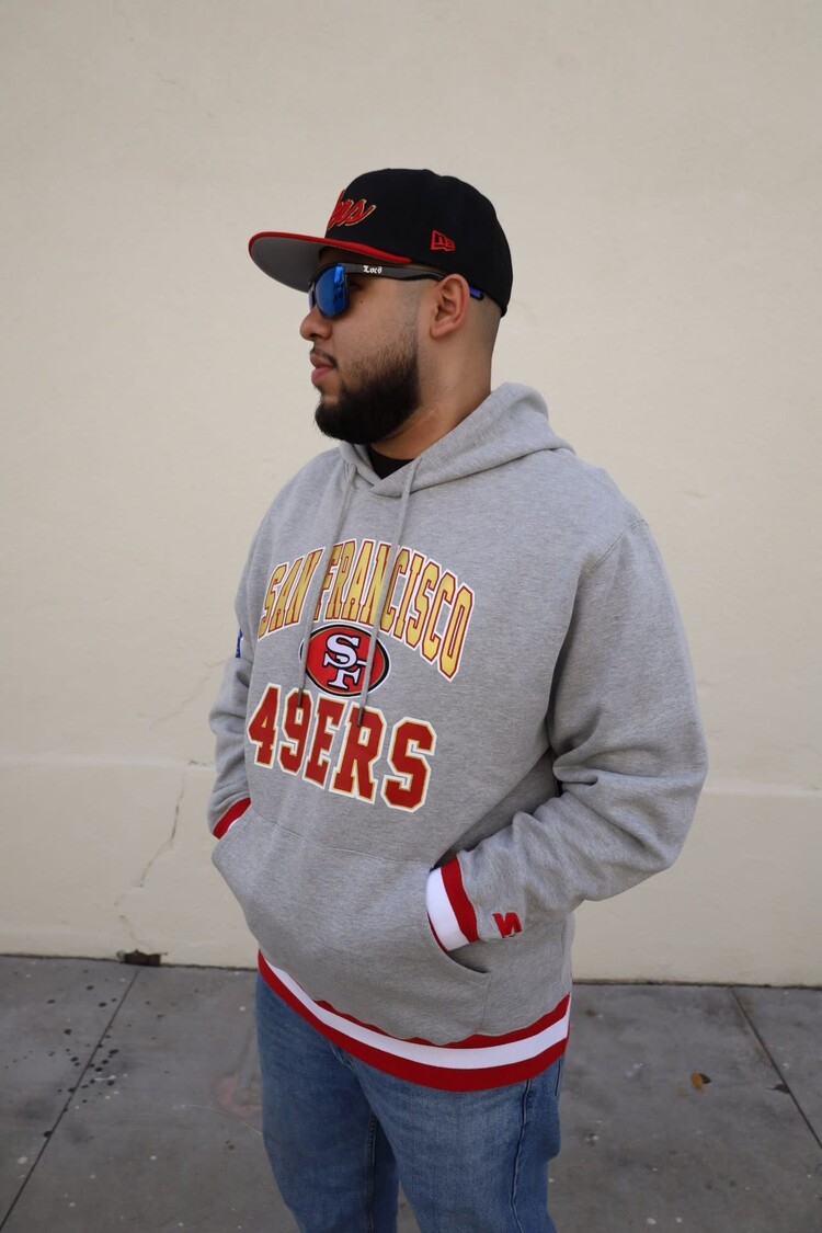 Starter 49ers M Starter Snap Fleece Pullover Hoodie