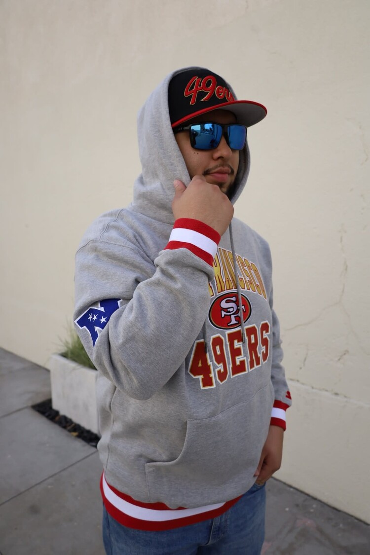 Starter 49ers M Starter Snap Fleece Pullover Hoodie