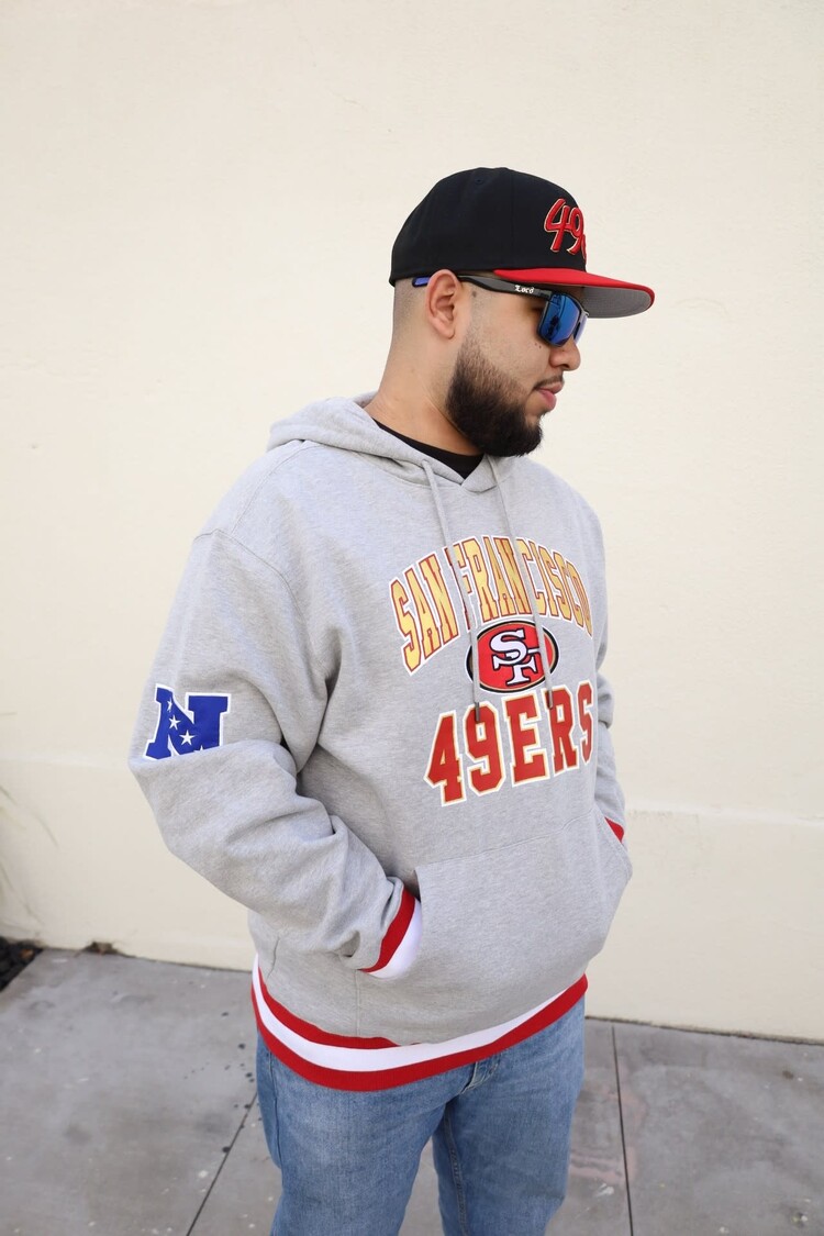 Starter 49ers M Starter Snap Fleece Pullover Hoodie