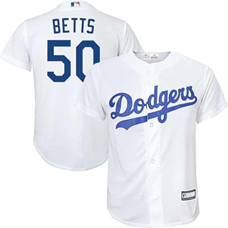 Outerstuff MLB LA Dodgers Youth Mookie Betts #50 Home Jersey